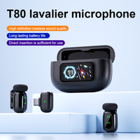 T80 Tragbares Mini-Funkmikrofon mit Geräuschunterdrückung und Windschutz für Live-Streaming, Videos, Interviews und Aufnahmen