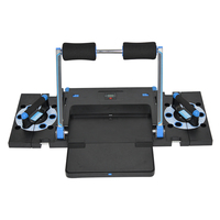 Équipement de Fitness Portable d'entraînement, planche de poussée abdominale avec bandes de résistance lourdes, barre de triceps, roue Ab