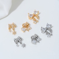 Entretoises en laiton plaqué or 14K en forme d'étoile à cinq branches, accessoires de pendentif faits à la main pour la fabrication de bijoux DIY avec perles