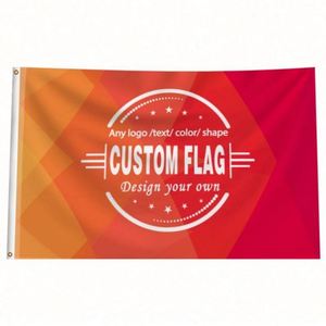 Factory Wholesale 100% Polyester Good Quality Orange Custom <b>Flags</b>, Banners for Indoor Outdoor Use - Product Image 4