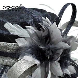 Cappelli Sinamay personalizzati per donne cappello da chiesa e cappello da sposa Chapeau Mariage <span class=keywords><strong>Ou</strong></span> Mairie - Product Image 3
