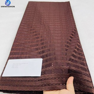 <span class=keywords><strong>Pizzo</strong></span> Voile Svizzero Africano Sinya in Svizzera, 100% Cotone di Alta Qualità, Lussuoso Tessuto Ricamato per Abbigliamento Maschile - Product Image 4