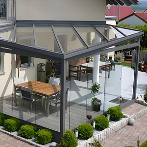 Solárium Independiente <span class=keywords><strong>de</strong></span> Vidrio Templado, Estructura Moderna <span class=keywords><strong>de</strong></span> Aluminio con Techo Plano, Diseño Ecológico para Villas <span class=keywords><strong>de</strong></span> Lujo, Hoteles y Parques - Product Image 2