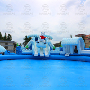 สวนน้ำเป่าลมรูปหมีขั้วโลกอาร์กติกขนาดยักษ์ |   สไลเดอร์น้ำเคลื่อนที่และสระน้ำสำหรับเด็ก สวนน้ำกลางแจ้งขนาดใหญ่แบบกำหนดเองได้ - Product Image 4