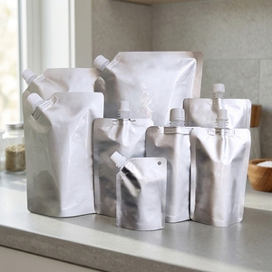 Individuell bedruckbare, recycelbare 4L/<span class=keywords><strong>5L</strong></span> Gallonen-Standbeutel mit Ausgießer für Getränke, Catering, Wasser, Saucen, Gewürze, Milch und Cola - Product Image 3