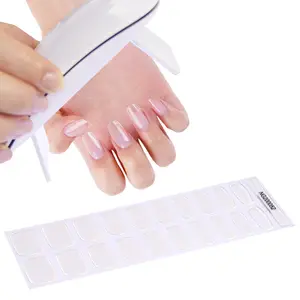 Tùy chỉnh 3D bán chữa khỏi Gel Nail Sticker trong suốt Hàn Quốc UV Gel Nail Sticker