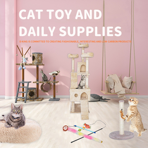 豪华木制猫塔家具，重型猫攀爬架，带舒适床和抓板，适合多只猫，宠物用品 - Product Image 6