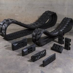 รางเหล็ก + ยางสำหรับงานก่อสร้าง MMP กำหนดเองสำหรับ Ko --- PC75/PC75R 400x72.5x76สีดำ - Product Image 4