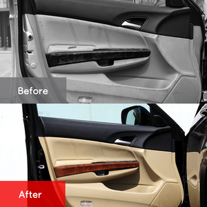 Honda Accord 8th Gen <b>Door</b> <b>Trim</b> Kit 2008-2012 True Microfiber Leather 8 Piece Set Car Interior Upgrade - Product Image 4