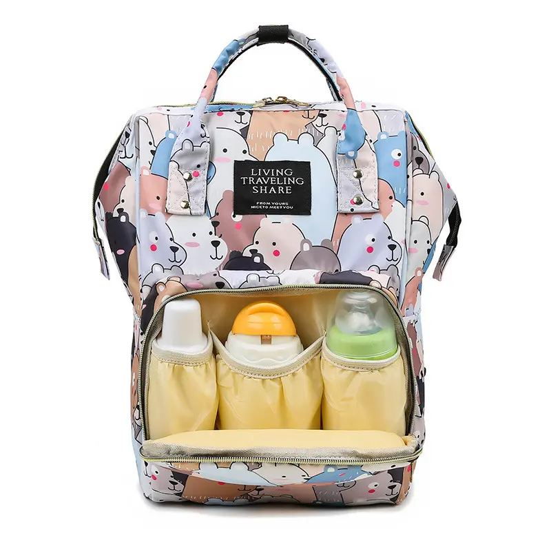 2023 Customized Baby Diaper Bag Backpack Tote Mummy Baby Diaper Bag Zaino In Pannolino Per Neonati Tote Mummy Baby Diaper Bag