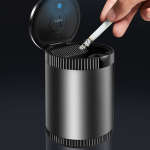 Cendrier de voiture créatif de haute qualité, multifonctionnel, personnalisé, avec lumière d'ambiance LED, matériau ignifuge, portable, en métal - Product Image 2