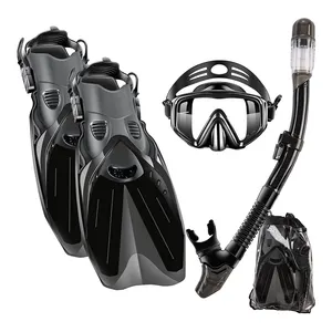 Set di attrezzatura subacquea professionale per adulti pinne da apnea personalizzate maschera da snorkeling in Silicone pinne per immersione maschera da nuoto subacquea