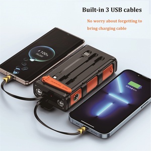 Năng lượng mặt trời sạc 5 v 2A xách tay quay tay sạc DẪN ánh sáng ngọn đuốc năng lượng mặt trời ngân hàng điện cho máy tính xách tay/điện thoại thông minh - Product Image 4