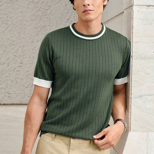 T-shirt da <span class=keywords><strong>uomo</strong></span> all'ingrosso personalizzabile con stampa serigrafica digitale del logo, in poliestere e cotone, taglie forti - Product Image 3