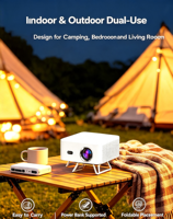 Nouveau projecteur de cinéma maison portable A6 Mini LCD LED 400 ANSI Lumens 1080P avec haut-parleur intégré, prise en charge 3D pour le divertissement à domicile
