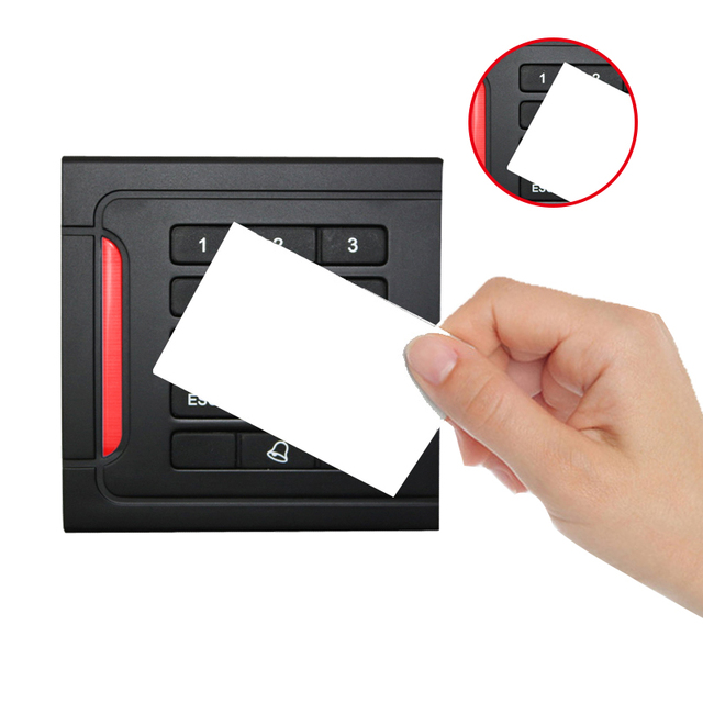 Wiegand26/34 RFID Chip Card Reader Access Control With Doorbell RFID Reader Waterproof Keypad Access Control