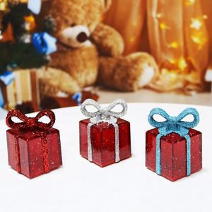 Wholesale 5.2*5.2*8cm Warm White Plastic Battery Powered Christmas Ornaments Gift Box Shape <b>LED</b> <b>Lights</b> for Decoration - Product Image 6