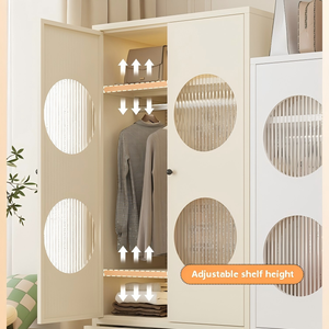 Armoire en Fer | Armoire de Rangement Non Toxique pour Vêtements d'Enfants | Casier Métallique Moderne pour Chambre à Coucher | Simple, Économique et Réglable - Product Image 3