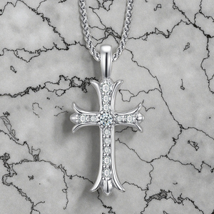 Nouveau pendentif croix européen et américain en acier inoxydable pour homme Collier d'ornement en acier moulé titane Accessoire de mode - Product Image 5