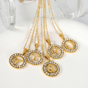 <strong>Jewelry</strong> Making <strong>Supplies</strong> Wholesale Initial English Letter Fashion Initial <strong>Jewelry</strong> Necklace Stainless Steel Necklace - Product Image 5