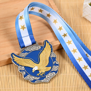 Manufacturer Metal Medals for Awards Soft Enamel 3D Logo Medal with <b>Ribbon</b> for Clubs Custom Pickleball Tournament - Product Image 2