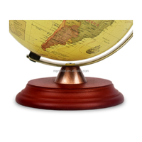 Globe en bois rétro Terrestre de 22.8cm, 9 pouces, décoration de la maison, bureau, jouet, carte du monde, géométrie, ameublement de la maison