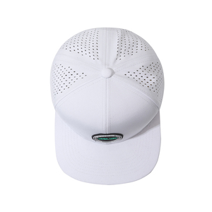 Cappello <span class=keywords><strong>Merlin</strong></span> Personalizzabile a 6 Pannelli in Nylon Bianco Perforato e Ventilato per Sport, Attività all'Aperto, Viaggi e Pesca - Product Image 5