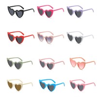 Lunettes de soleil rétro colorées en forme de cœur, grandes montures, accessoires photo, cadeaux pour enterrement de vie de jeune fille et mariage