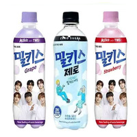Koreaanse Snacks Btss Co-Branded Lotte Milkis Koolzuurhoudende Drank Exotische Dranken Aardbei Druivensmaak Frisdrank