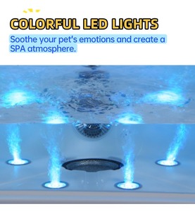 Moderni gatti toelettatura vasca da bagno sterilizzazione ozono cane SPA toelettatura vasca da bagno piccoli animali vasca da bagno con luci a LED - Product Image 3