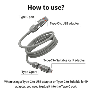 240W สายชาร์จเร็วสุดๆ5A Type-C แจ็กเก็ตไนลอน <span class=keywords><strong>iPhone</strong></span> ใช้ได้กับคอมพิวเตอร์และหูฟัง B52รุ่น PD - Product Image 2