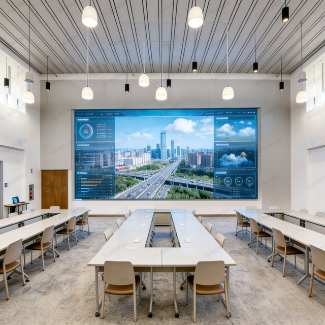 RAYBO Ultra-Thin Indoor Mini COB LED Video Wall HD 15360Hz P1.25 Refresh Rate Low Power LED Display for Conference Rooms