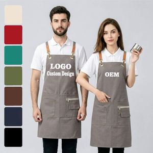 Delantales de Trabajo Resistentes de Lona Vaquera Impermeables, Ideales para Peluqueros, Salones de Belleza y Uñas - Product Image 1