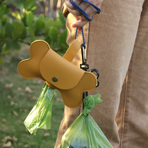 Özel Logo Pet atık torbası kutusu yüksek kalite PU deri köpek kaka torbası tutucu sürdürülebilir plastik Pet atık bertaraf - Product Image 4