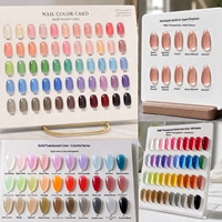 Présentoir à 120 faux ongles best-seller, base ovale plate, adhésion intégrale, transparent, couleur unie, lignes minimalistes
