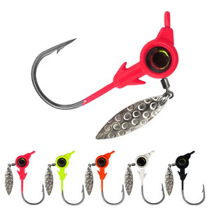Alta calidad 3,5G 5G 7G 10g <span class=keywords><strong>Altwater</strong></span> Underspin Crappie Fishing Jig Heads con cuchillas giratorias - Product Image 2