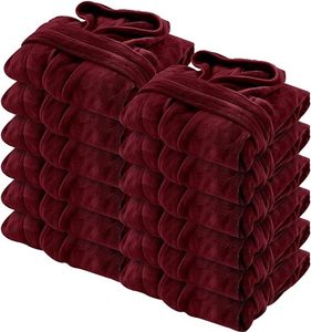 12 Stück Pack Super Soft Plüsch Bademantel Polyester Herren Kapuze Fleece Robe Schwarz Atmungsaktive Unisex XL Nachtwäsche für Hotel Spa - Product Image 2