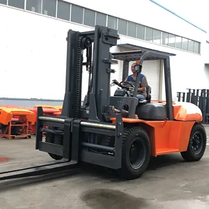 Top Factory 10 ton forklifts diesel High quality EPA Eur5 engine triplex mast Side shifter Four Wheel Drive forklift truck price