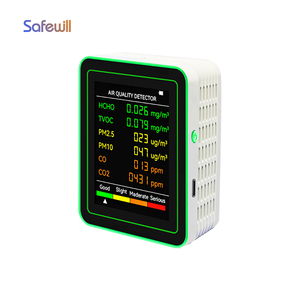 Safewill toptan PM2.5 sıcaklık Humility <span class=keywords><strong>CO2</strong></span> hava kalitesi metre ev ofis otel restoran okul için - Product Image 2