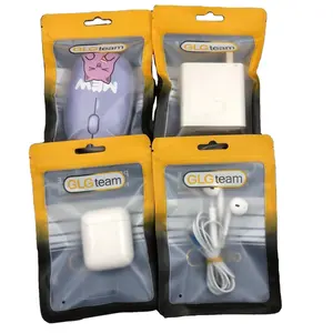 Пользовательский дизайн печати, сумка на молнии, упаковка, аксессуары для телефона, пластиковый пакет на молнии