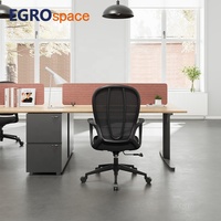 Fauteuil de bureau ergonomique pivotant en maille EGROspace, moderne, avec accoudoirs, inclinable, pour conférence