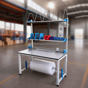 Station de travail multifonctionnelle avec cadre en <span class=keywords><strong>bois</strong></span> durable, distributeur de film à bulles et étagère de rangement - Product Image 5
