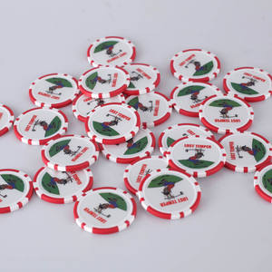 ロゴ付きプラスチックレッドゴルフポーカーチップボールマーカー - Product Image 3
