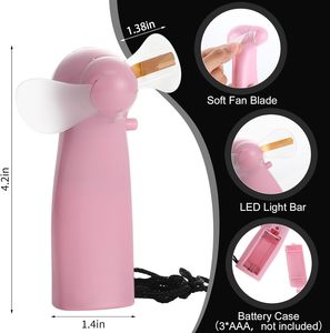 Nouveau produit, mini ventilateur portable à LED avec message personnalisé, ventilateur électrique portable à affichage LED programmable - Product Image 2