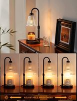 Lampe chauffe-bougie réglable en hauteur avec minuterie et variateur d'intensité pour bougies en pot