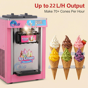 BLG L20AN Table Ice Commercial Soft Ice <b>Maker</b> Ice Cone Stainless Steel 3 Flavors BLGL20NAN Ice Machine BLGL20NAN - Product Image 5