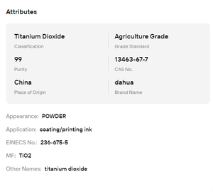 High Purity Good Quality Tio2 <b>Titanium</b> Dioxide | Industrial Grade Filler | Bulk for Terrazzo Floors & Water Treatment - Product Image 6