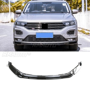 Para Volkswagen T-ROC 2018-2020, Kit de carrocería con difusor y divisor de labio para parachoques delantero, negro brillante, pieza de modificación y protector de parachoques - Product Image 4