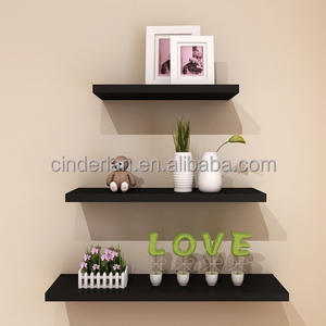 סט סיטונאי של 3 מדפי קיר מתכת צף מדפי עץ מדפי עץ מדפי קיר תעשייתי - Product Image 3