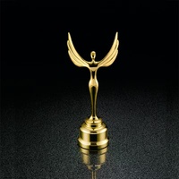 Trophée de conception personnalisée meilleure vente trophée d'or personnalisé sport chèvre métal résine récompenses gravé sculpture alliage matériel